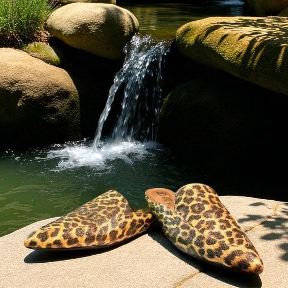 Bellini Formosa Pointed Leopard Print Mules